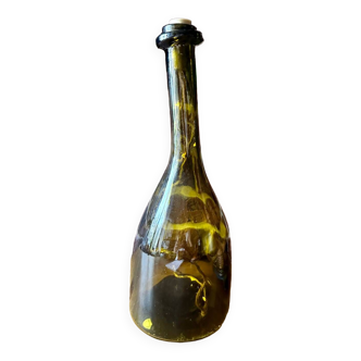 Carafe vintage bouteille verre difforme
