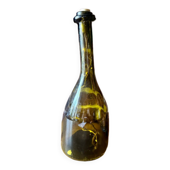 Vintage carafe misshapen glass bottle