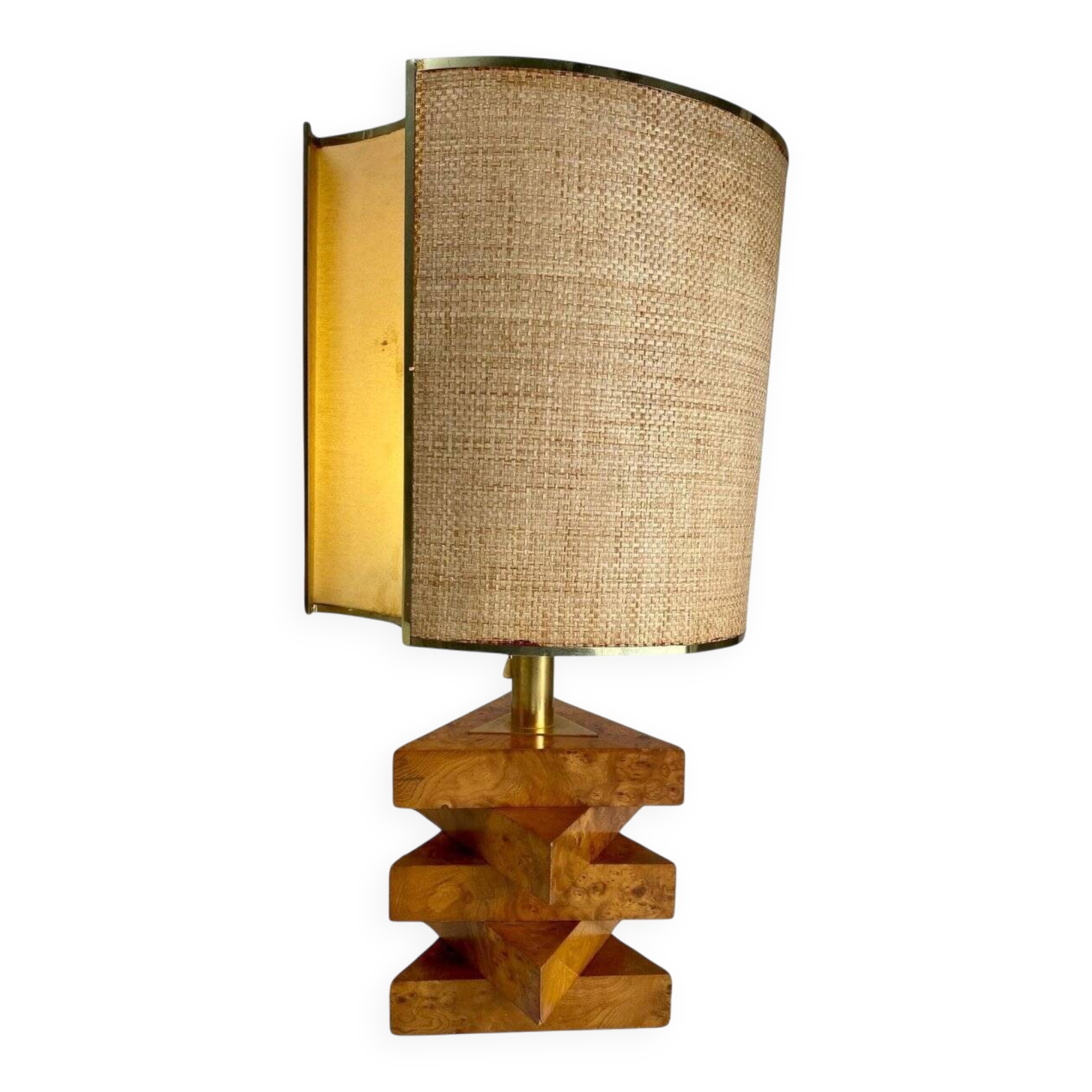 Lampe de table sculpturale en bruyère italienne, années 1970