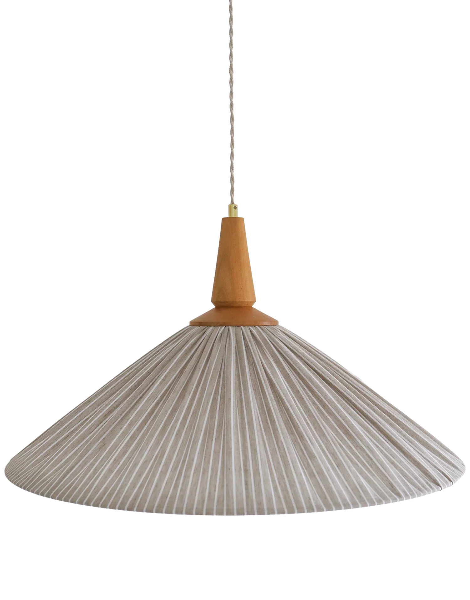 Suspension ELEONORE — 60 cm, striped olive linen and cotton