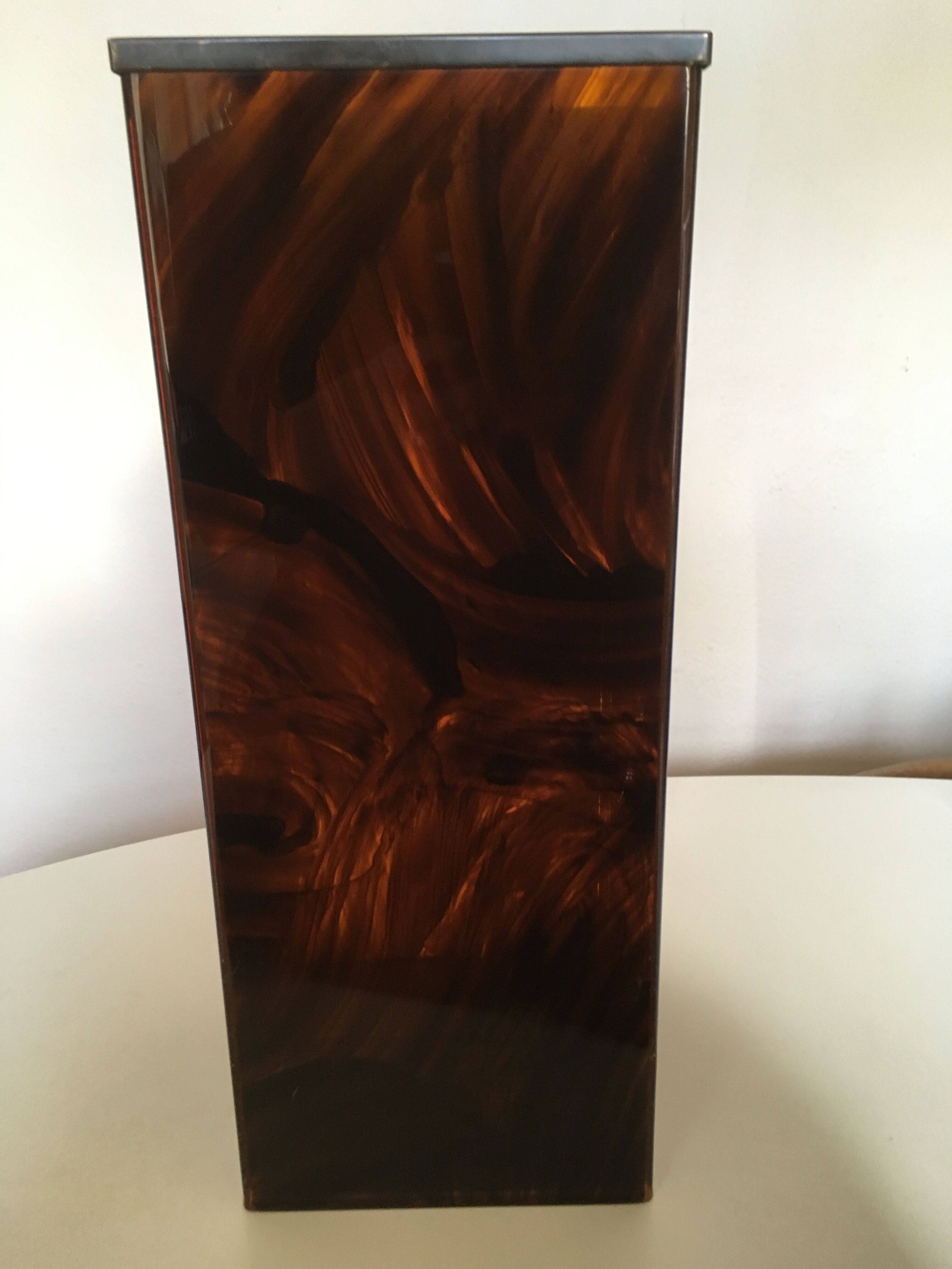 Porte parapuie de Lucite écaille Pompidou era années 70