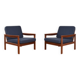 Mid-Century Danish Teak Lounge Chairs by Arne Vodder for Komfort, 1960s