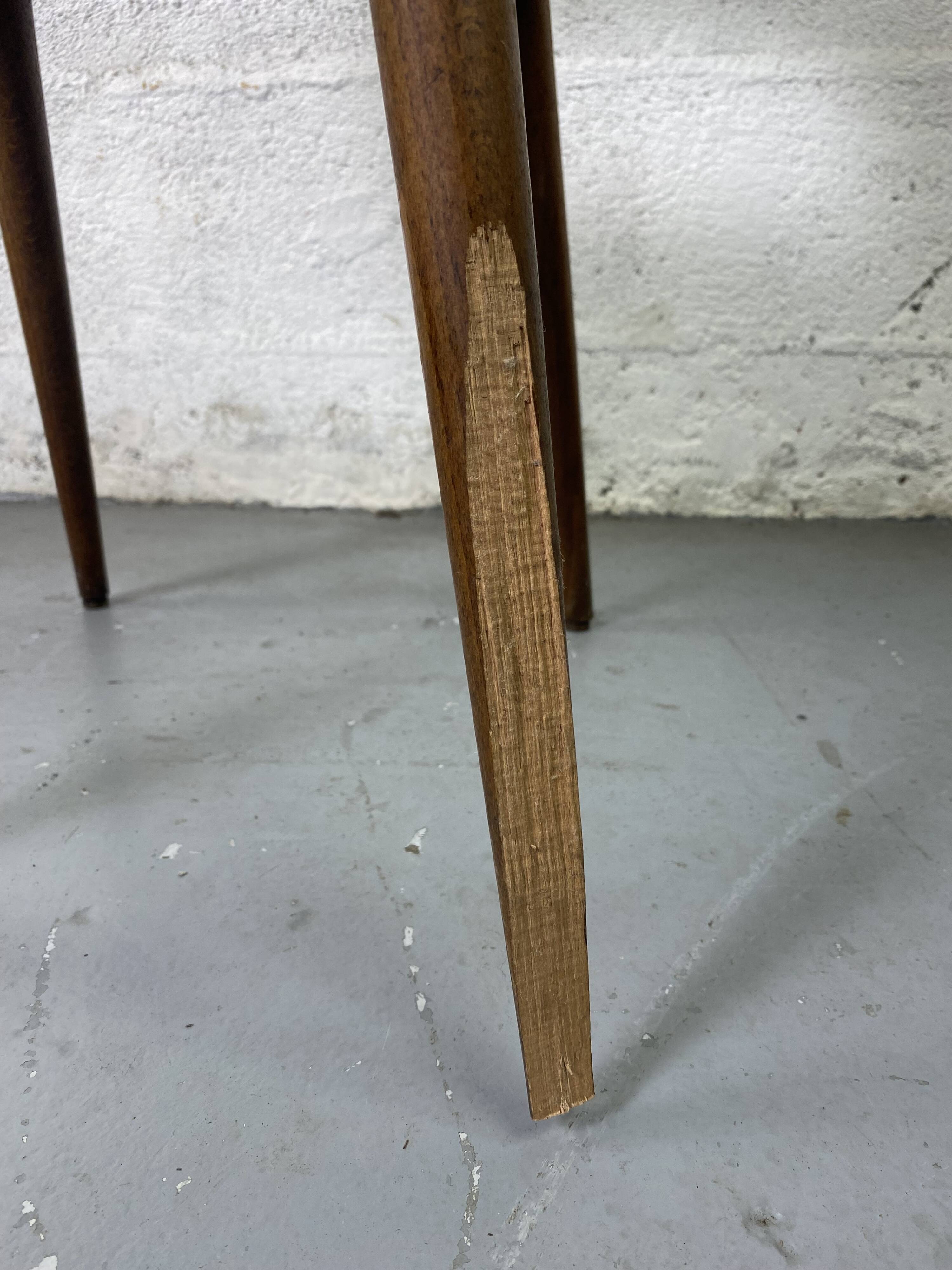 Set of 3 mismatched and damaged bistro chairs