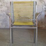 Two Rene Herbst Infabrica style Bungee armchairs