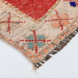 3x7 short vintage oushak runner rug