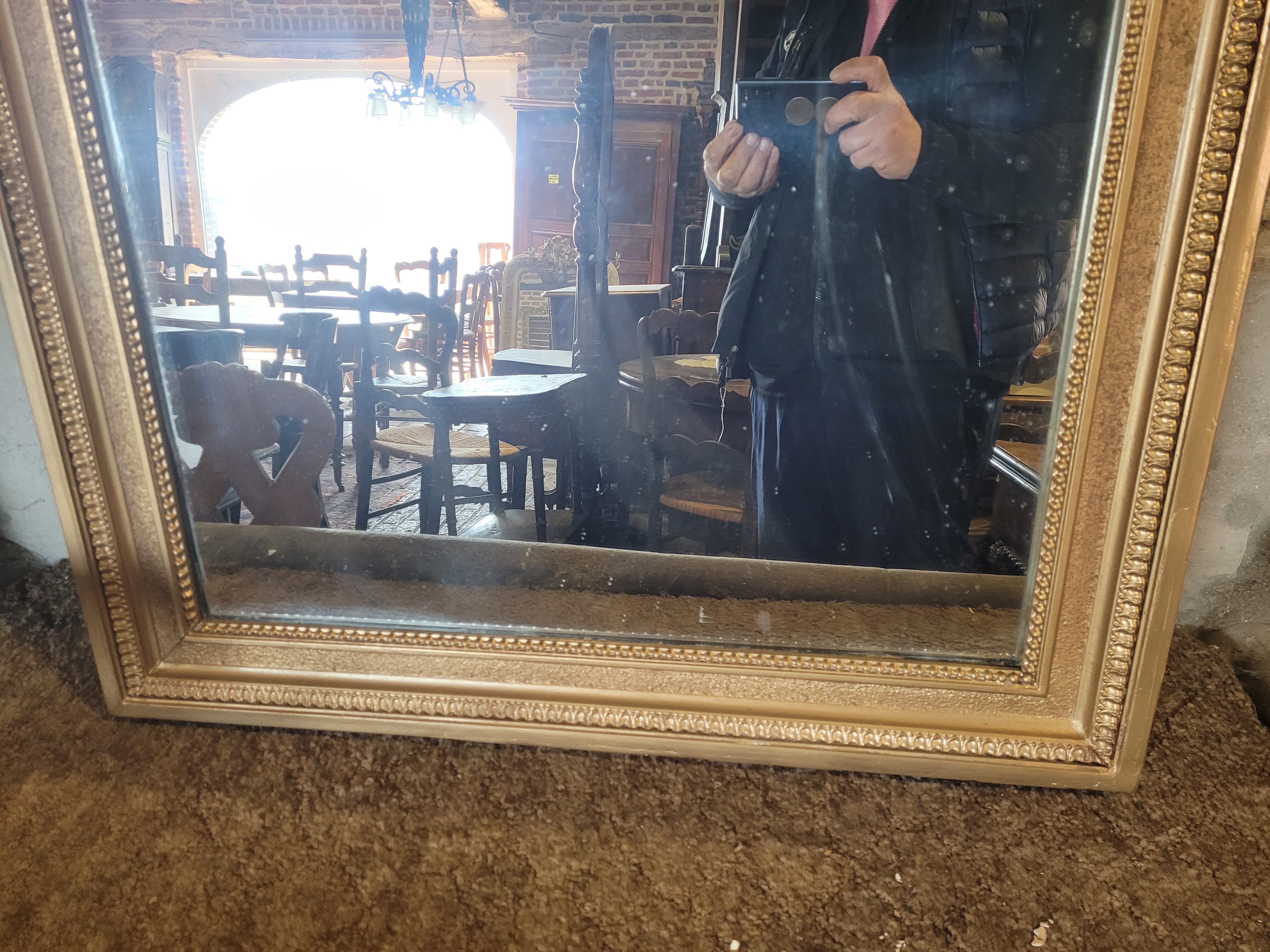 Miroir doré style Louis XVI 89x151cm
