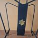 Jacques Adnet (1900-1984) - Black lacquered metal and brass magazine rack