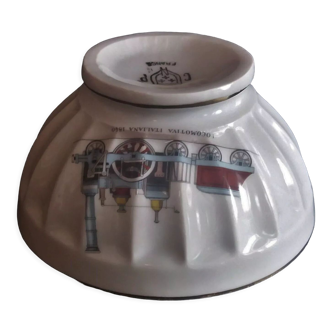 Vintage porcelain bowl twentieth century locomotive décor