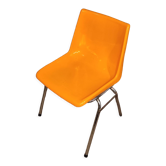 Orange plastic chair 1970