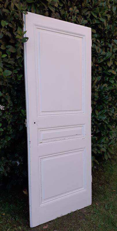 Communication door h216.5x87cm old paneled, molded