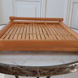 Large tray in bamboo and rattan 70s