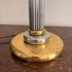 Vintage 70s 80s Neo-Classical Fluted Column Lamp Base Chrome