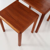Three teak tables, 70's scandinavian design