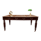 Old English Writing Desk with black leather top