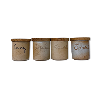 Lot de 4 pots à épices