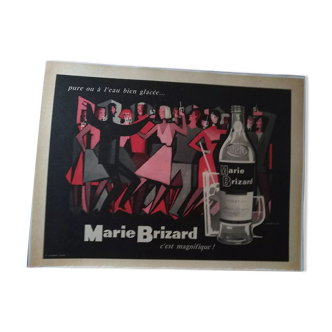 A Marie Brizard liqueur paper-colored advertisement