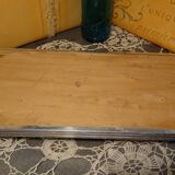 Top with bottom rectangular mirror in art deco style with two wooden cuffs France