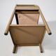 Vintage bedside tables in metal and brown beige wood.