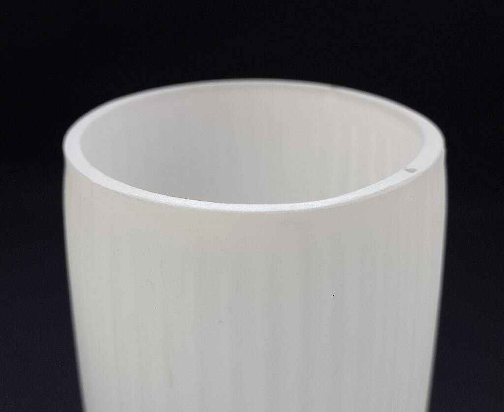 Mid Century Modern White Glass Light Shade Set of 3 Long Stripes