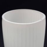 Mid Century Modern White Glass Light Shade Set of 3 Long Stripes