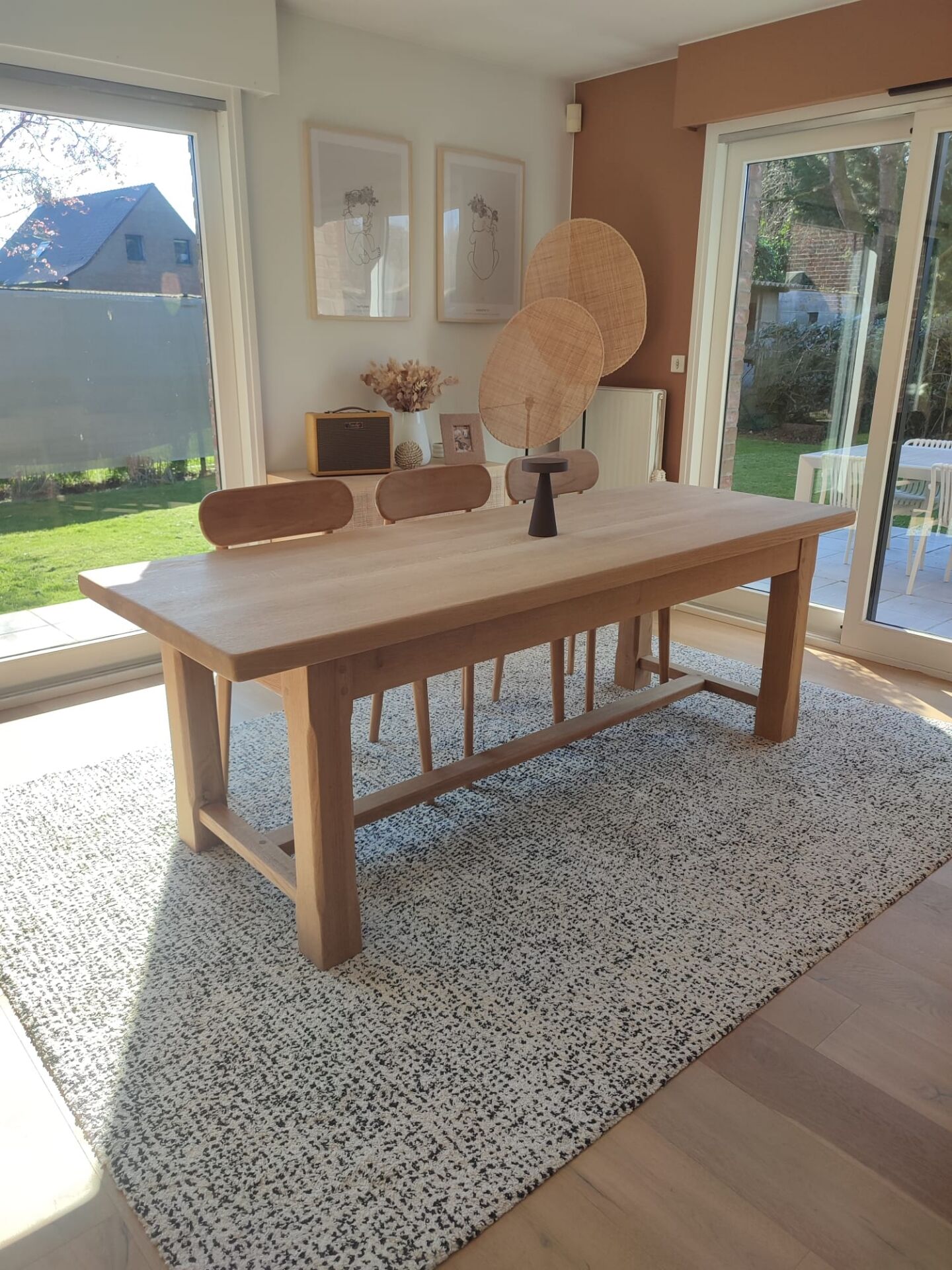 Table de ferme 2m20 chêne massif