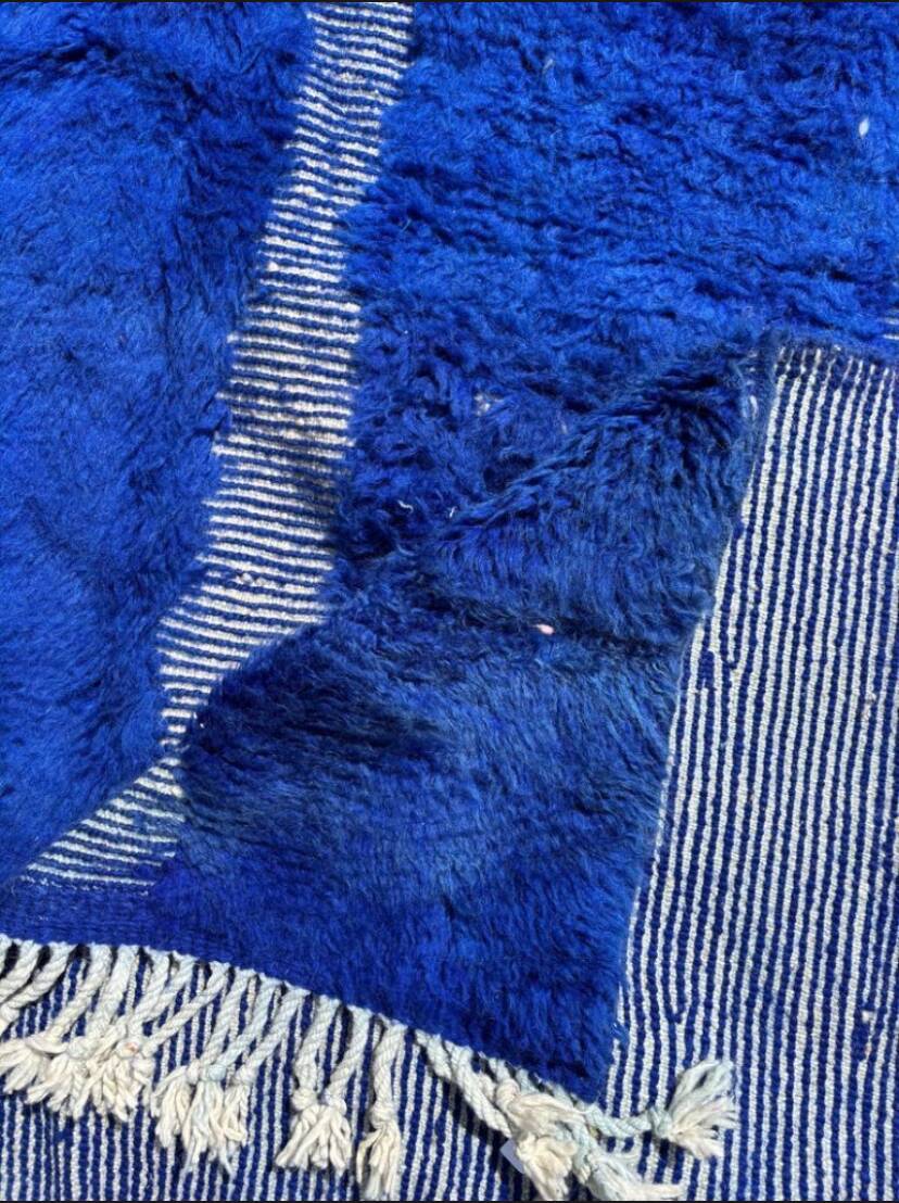 Blue Moroccan rug in wool 250/150cm