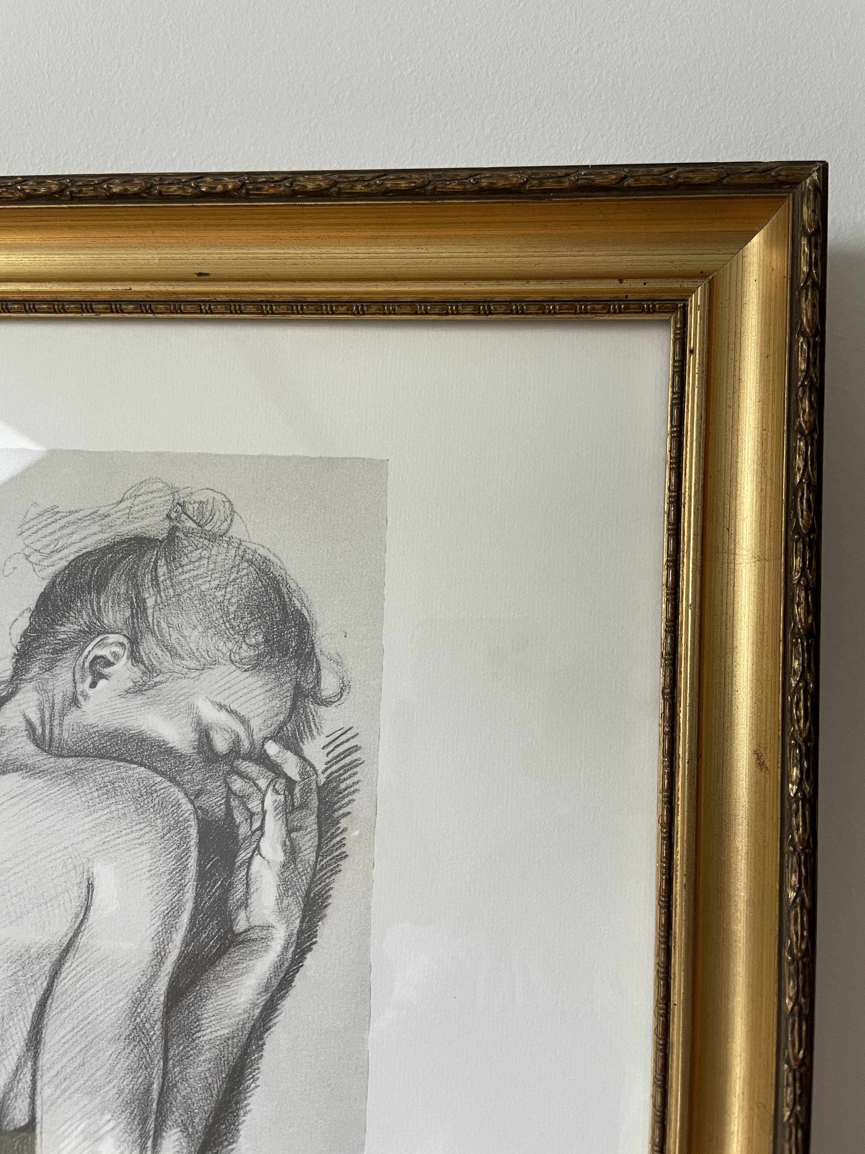 Old frame reproduction drawing Francine Van Hove