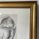 Old frame reproduction drawing Francine Van Hove