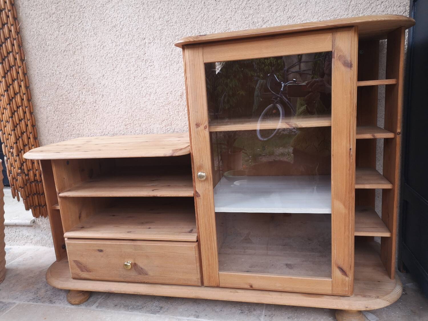 Antique asymmetrical pine furniture