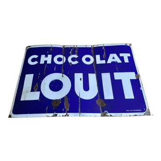 Enamelled plate chocolate louit
