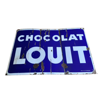 Plaque émaillée chocolat louit