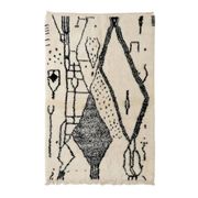 Black and white Azilal rug from Morocco