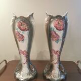 Paire de vases art nouveau en céramique