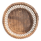 Woven wicker basket