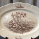 OVAL SERVING DISH IN TER DE FER MODEL BURGUNDY LONGCHAMP DECOR HUNTING