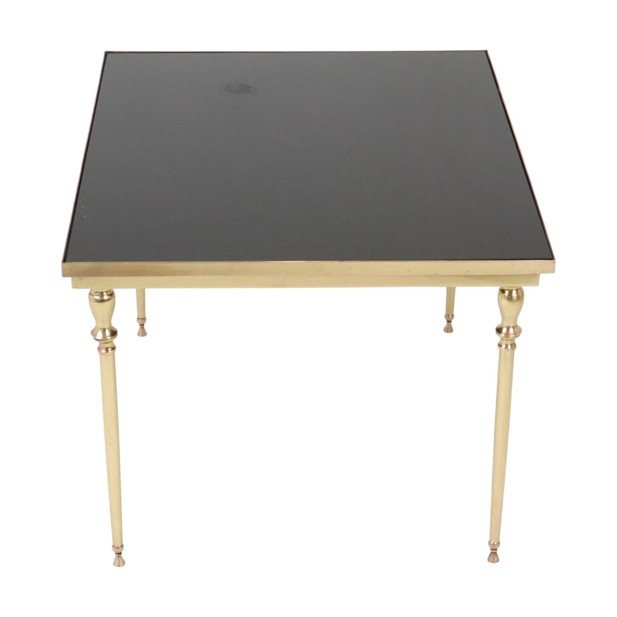 Table basse vintage en laiton et cuivre
