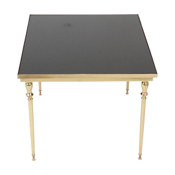 Table basse vintage en laiton et cuivre