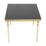 Table basse vintage en laiton et cuivre