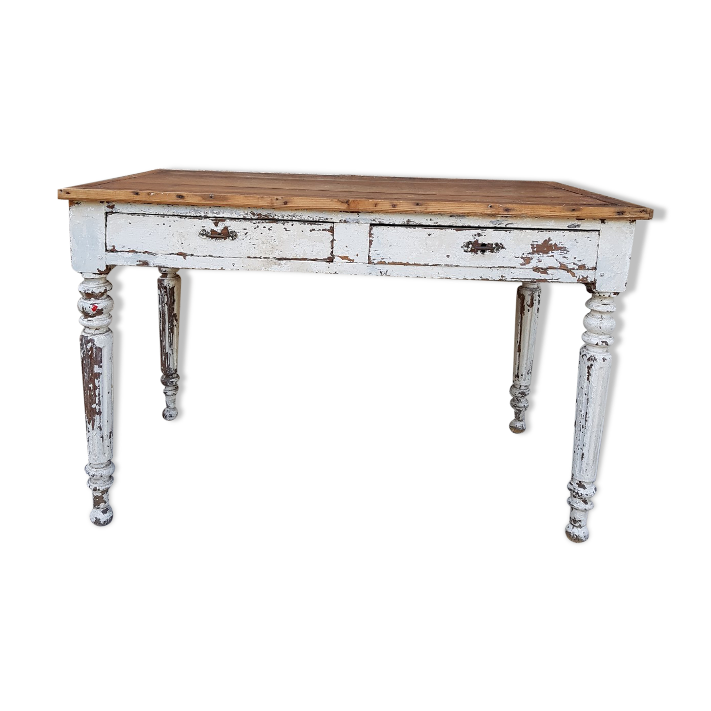Former office Napoleon turned wood patina white