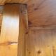 Square modernist table made of solid pine from the 1950s.