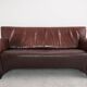 Oxblood leather sofa DeSede DS-72b