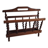 Porterevue en bois tourné, années 50