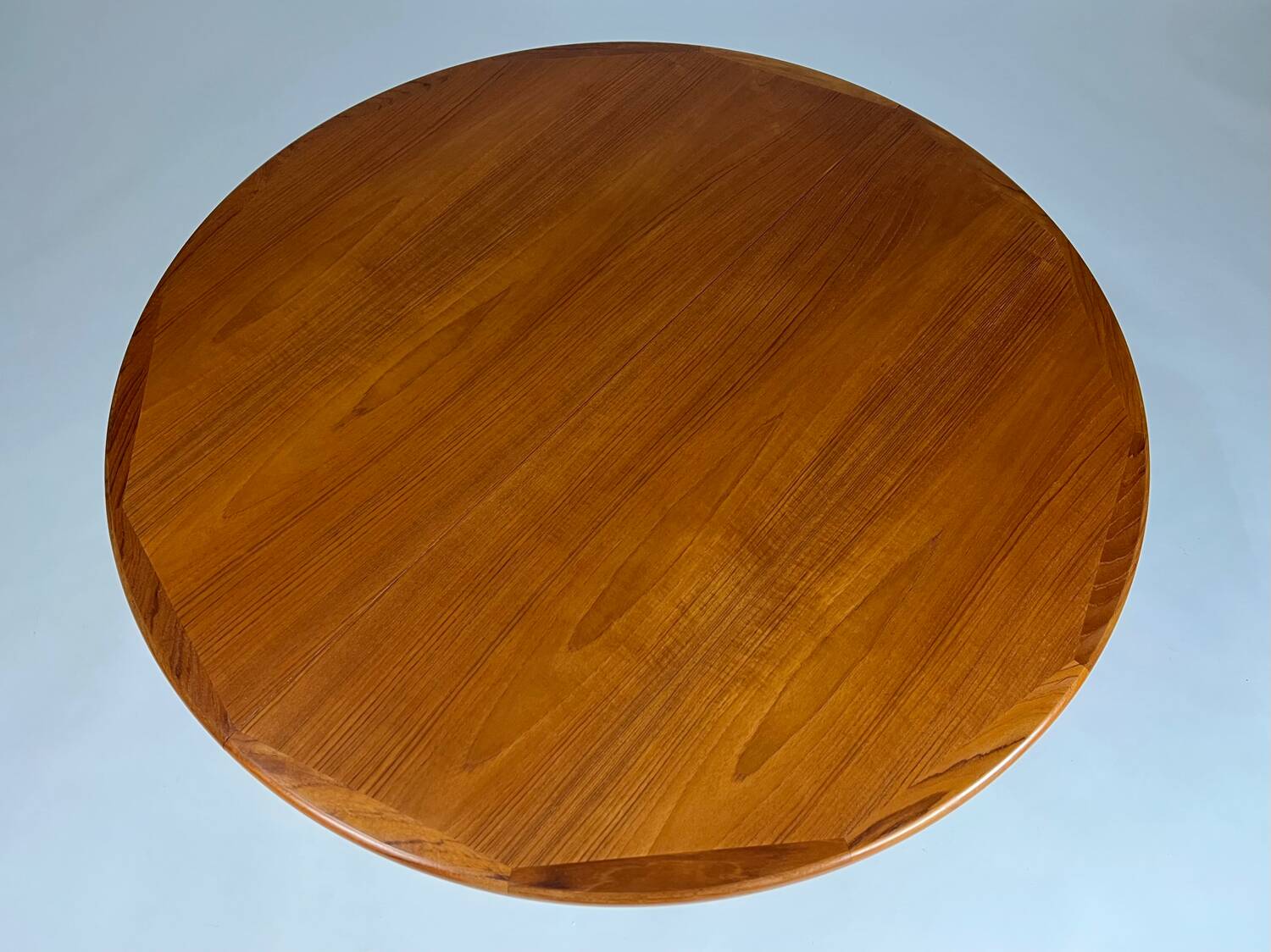 Danish teak round dining table extendable vintage design