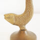 Old golden brass fish candlestick