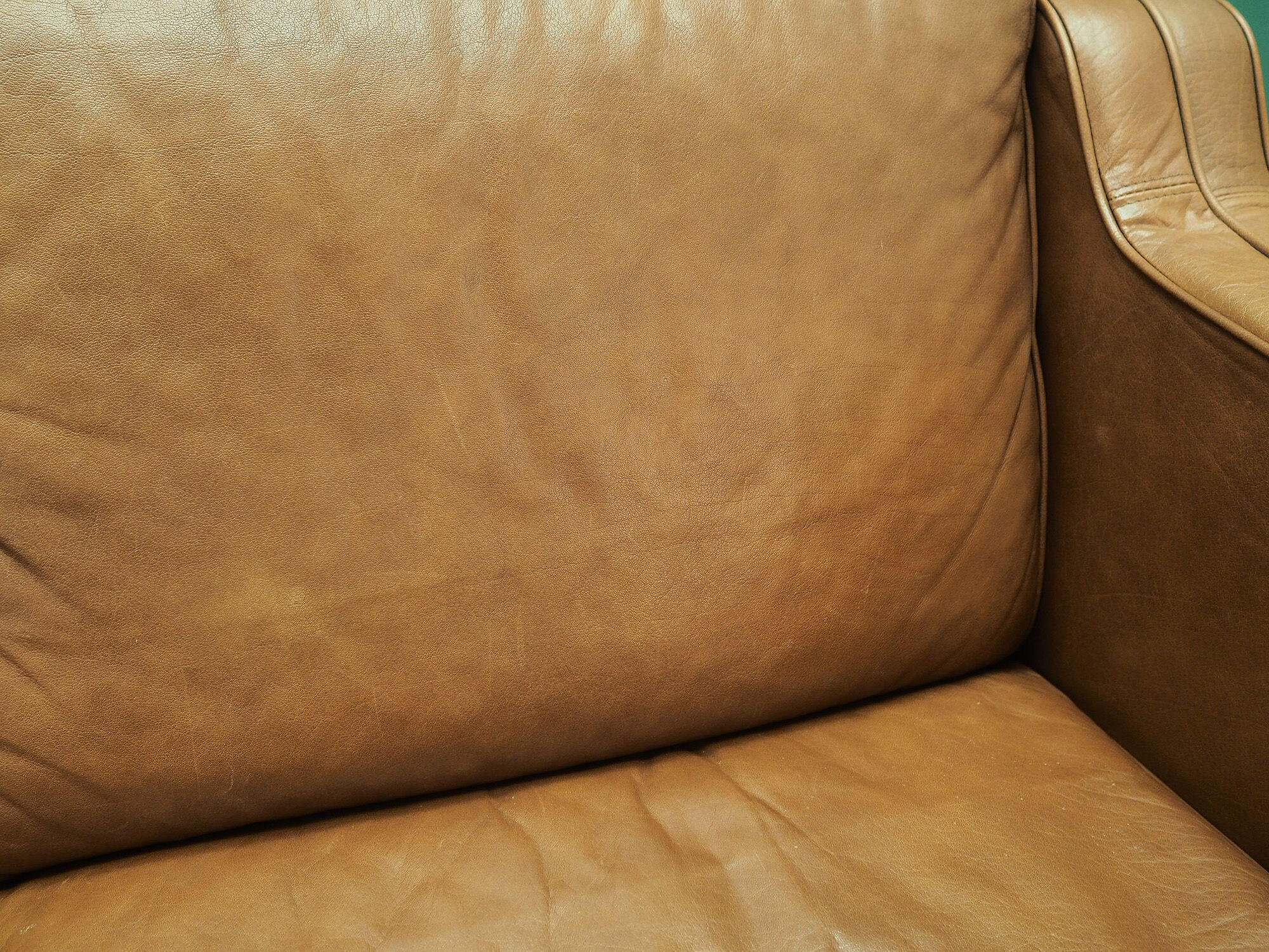 Sofa in brown leather, Danish design, 60's, designer: Mogensen Koch