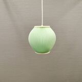 Danish pleated hanging lamp, Pearl Shade, produced by Hoyrup Light and designed by Lars E Schiøler