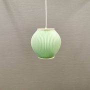 Danish pleated hanging lamp, Pearl Shade, produced by Hoyrup Light and designed by Lars E Schiøler