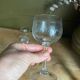 Set of 7 old etched glass stemware