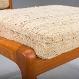 Ensemble de fauteuil à dossier haut et ottoman Senator en teck par Ole Wanscher pour Poul Jeppesen Collectors, Cado, années 1960