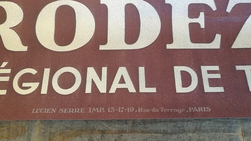 Original old tourist poster Rodez in Aveyron